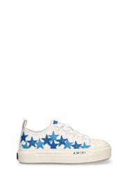 Printed Cotton Canvas Lace-up Sneakers