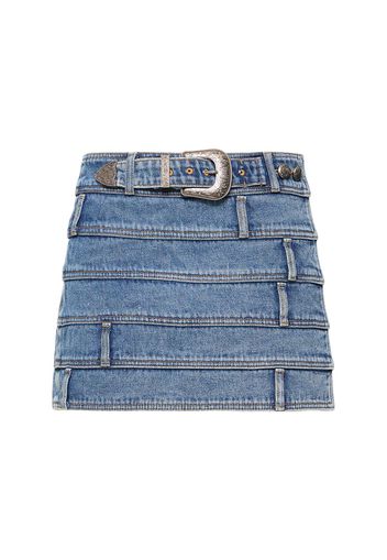 Dua Multi Waist Denim Mini Skirt