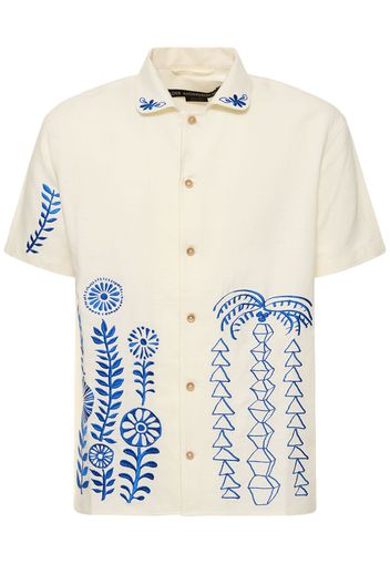 May Embroidered Linen & Cotton Shirt