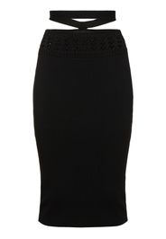 Stretch Viscose Knit Midi Skirt