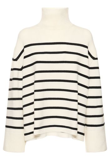 Courtney Striped Wool Cashmere Sweater