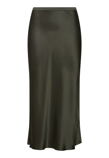 Bar Silk Satin Midi Skirt