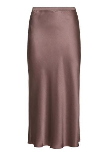 Bar Silk Satin Midi Skirt