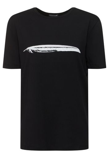 Baptist Feather Print Cotton T-shirt