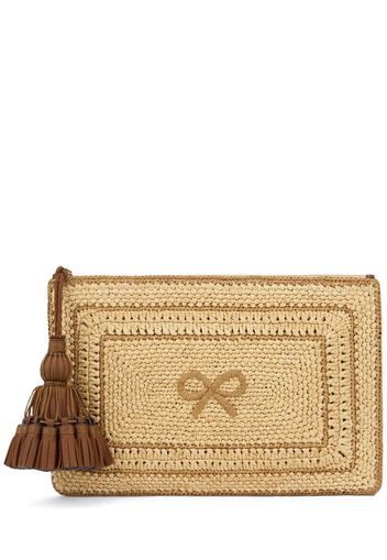 Georgiana Raffia Clutch W/tassel