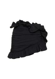 Ruffled Nylon Mini Skirt