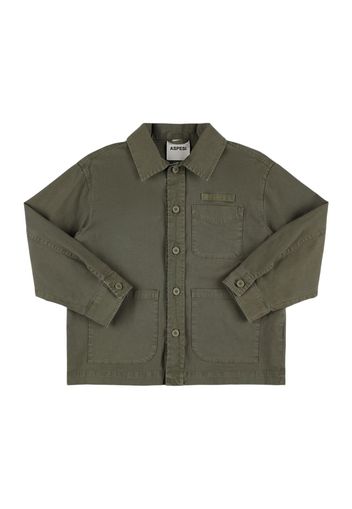 Cotton Gabardine Shirt Jacket