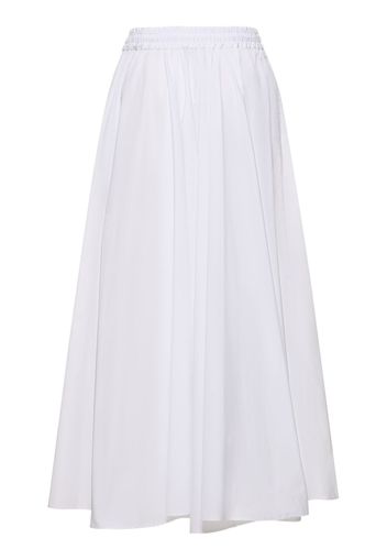 Cotton Poplin Midi Skirt