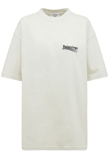 Large Fit Embroidered Cotton T-shirt