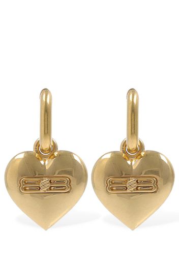 Bb Icon Heart Brass Earrings