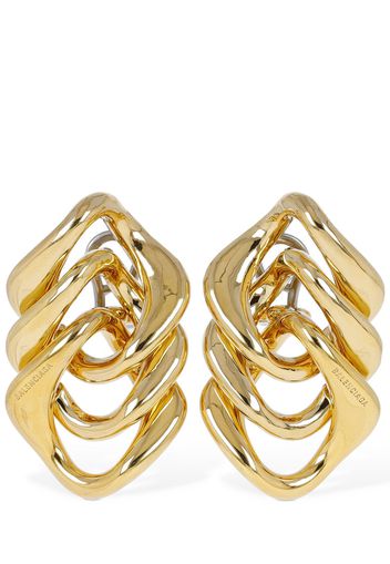 Linked Brass Earrings