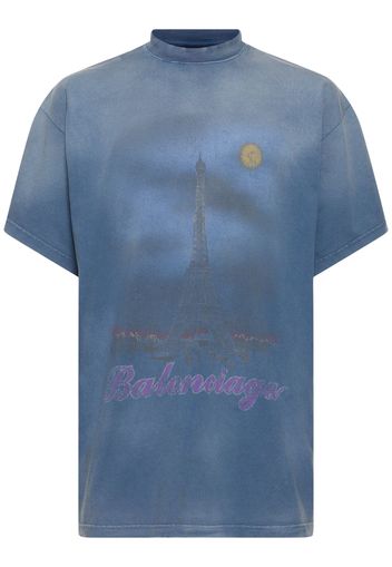 New Paris Moon Vintage Cotton T-shirt