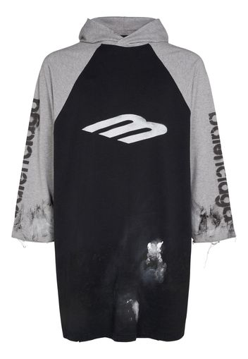 3b Stencil Hooded Stretch Cotton T-shirt