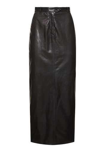 Leather Long Skirt