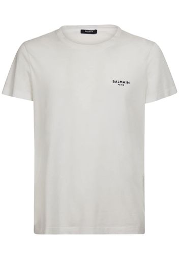 Flocked Logo Organic Cotton T-shirt