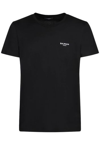 Flocked Logo Organic Cotton T-shirt