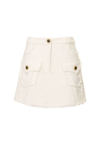 Trapeze Tweed Mini Skirt