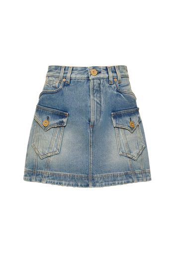 Trapeze Denim Mini Skirt