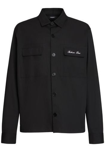 Logo Signature Cotton Overshirt