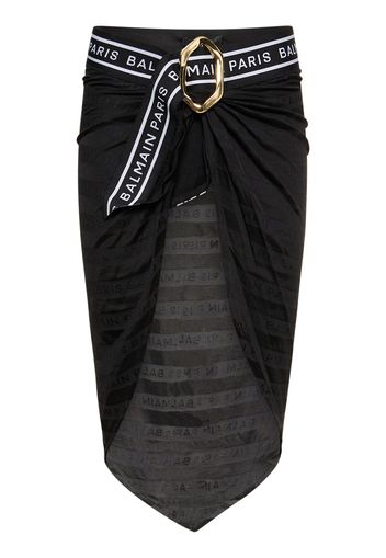 Striped Jacquard Midi Sarong W/ Belt