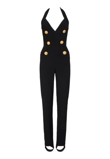 V-neck Tailored Crepe Jumpsuit