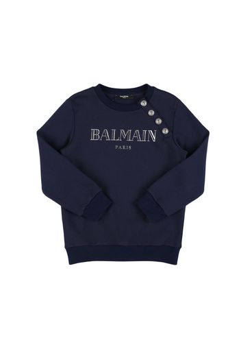 Printed Logo Cotton Crewneck Sweatshirt