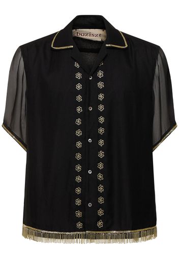 Fringe Embellished S/s Shirt