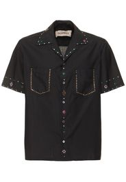 Embellished Cotton & Silk Shirt