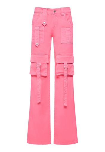 Denim Cargo Low Waist Straight Jeans