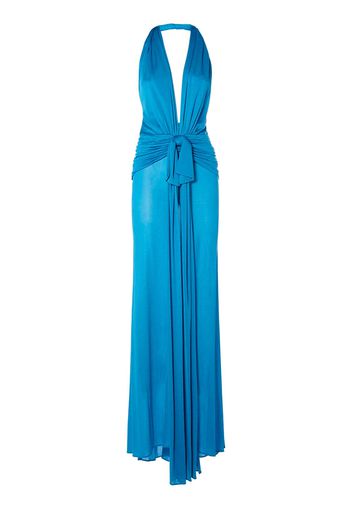 Draped Viscose Long Halter Dress