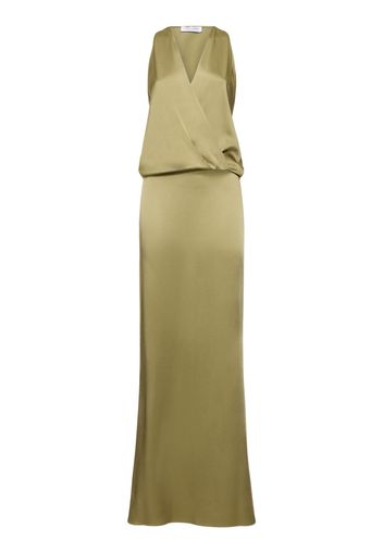 Sleeveless Satin Long Dress