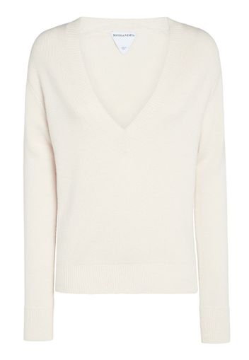 Cashmere Knit V Neck Sweater