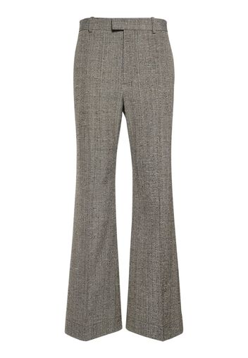 Flared Silk & Viscose Pants