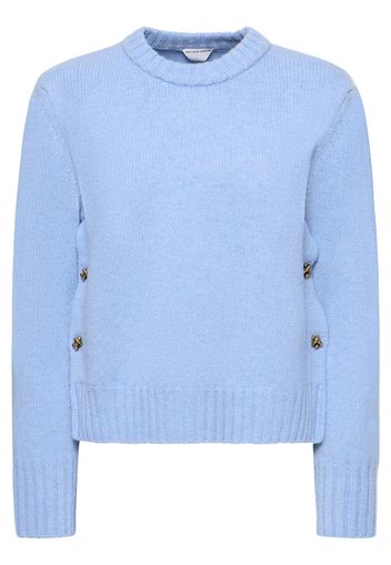 Heavy Wool Sweater W/ Knot Buttons