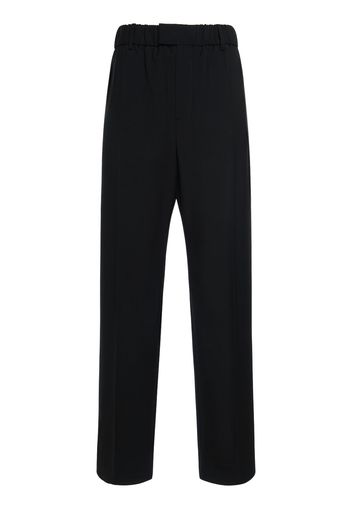 Light Wool Twill Wide Leg Pants