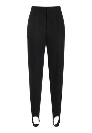 Structured Cotton Blend Stirrup Pants