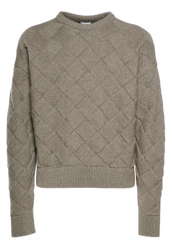 3d Intreccio Crewneck Wool Sweater