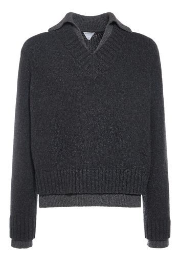 Double Layer Wool Knit Sweater