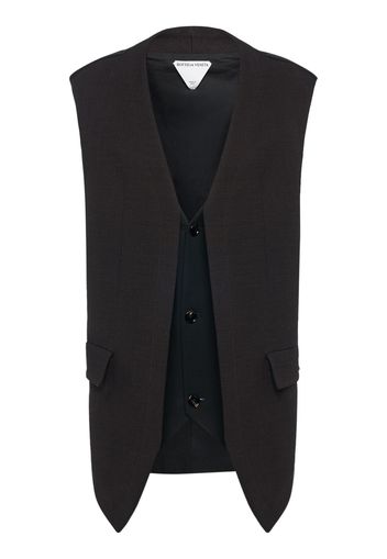 Structured Cotton Mélange Double Gilet