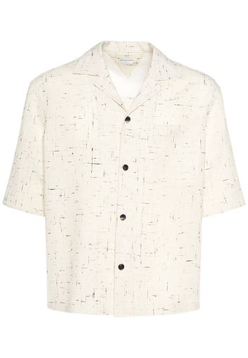 Textured Crisscross Viscose Blend Shirt