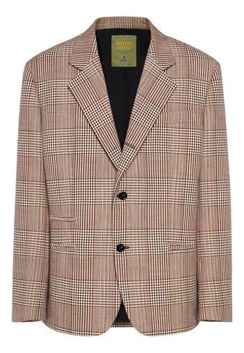 Checked Double Cotton Blend Jacket