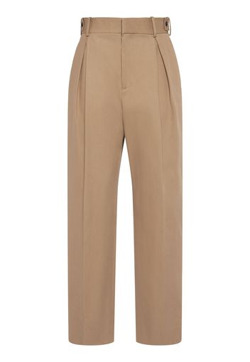 Cotton Twill Tapered Pants