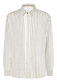 Pinstripe Knitted Linen Shirt