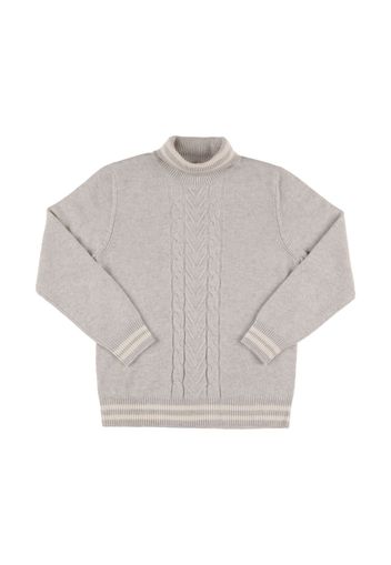 Cashmere Cable Knit Turtleneck Sweater