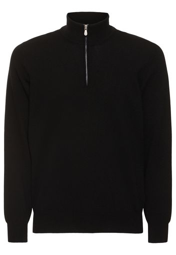 Half Zip Cashmere Turtleneck Sweater