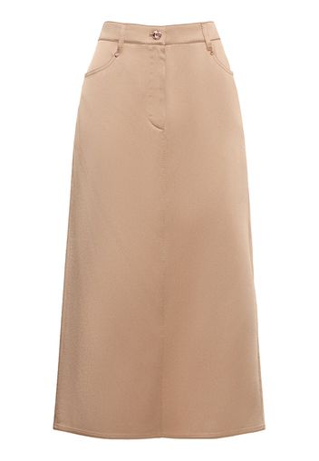 High Rise Cady Midi Skirt