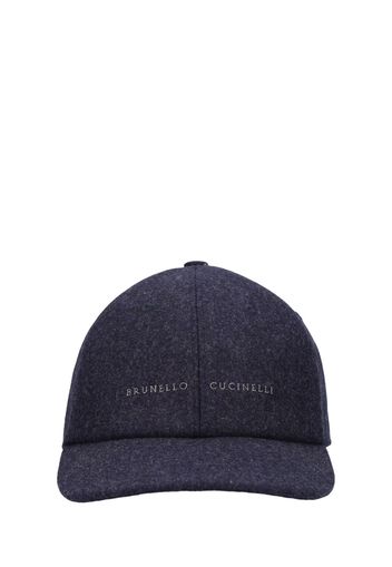 Logo Wool Flannel Baseball Cap