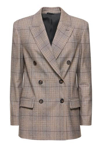 Prince Of Wales Wool Blend Jacket