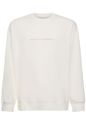 Embroidered Logo Cotton Sweatshirt