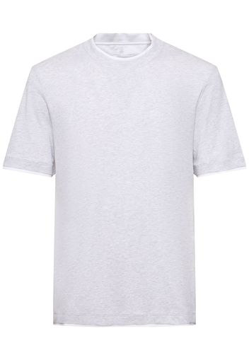 Layered Cotton Jersey Solid T-shirt